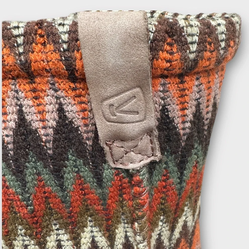 Keen Auburn Navajo Boots Sweater Suede Fur Lining Wool Knit Cozy Soft Winter 8
